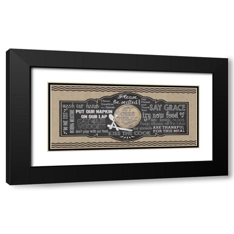 At Our Table Black Modern Wood Framed Art Print with Double Matting by Moulton, Jo