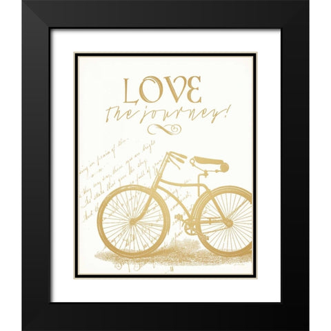 Faux Gold Journey Black Modern Wood Framed Art Print with Double Matting by Moulton, Jo