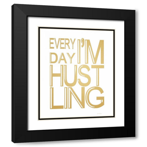 Hustling Black Modern Wood Framed Art Print with Double Matting by Moulton, Jo