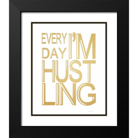Hustling Black Modern Wood Framed Art Print with Double Matting by Moulton, Jo
