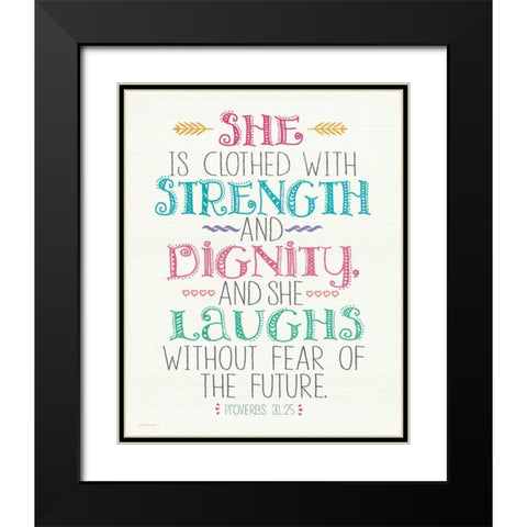 She Is Black Modern Wood Framed Art Print with Double Matting by Moulton, Jo