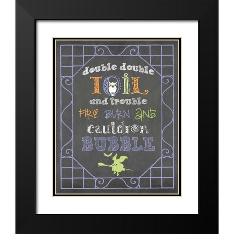 Toil and Trouble Black Modern Wood Framed Art Print with Double Matting by Moulton, Jo