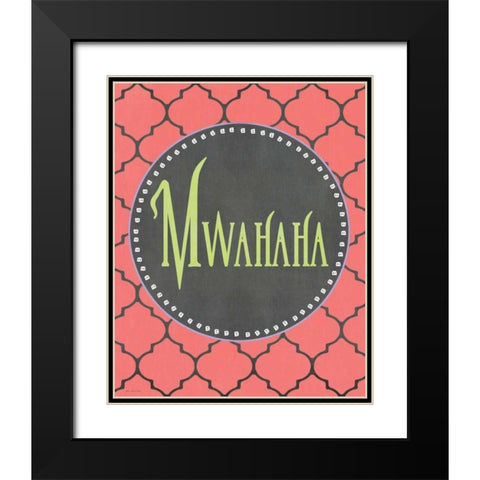 Mwahaha Black Modern Wood Framed Art Print with Double Matting by Moulton, Jo
