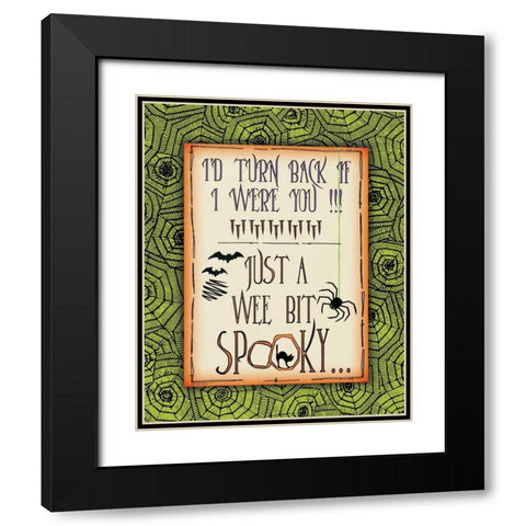 Wee Spooky Black Modern Wood Framed Art Print with Double Matting by Moulton, Jo