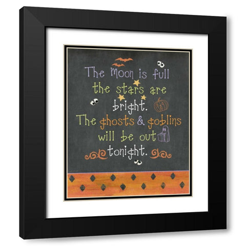 Ghosts and Goblins Black Modern Wood Framed Art Print with Double Matting by Moulton, Jo