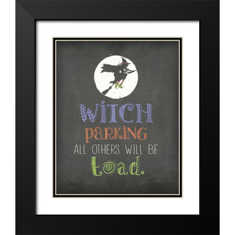 Witch Parking Black Modern Wood Framed Art Print with Double Matting by Moulton, Jo