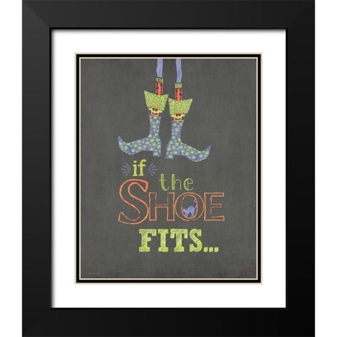 If the Shoe Fits Black Modern Wood Framed Art Print with Double Matting by Moulton, Jo