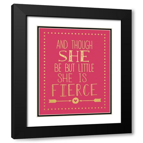 Fierce Black Modern Wood Framed Art Print with Double Matting by Moulton, Jo