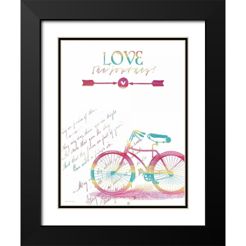 Love the Journey Black Modern Wood Framed Art Print with Double Matting by Moulton, Jo