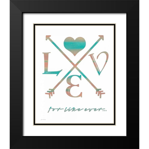 For Like Ever Black Modern Wood Framed Art Print with Double Matting by Moulton, Jo