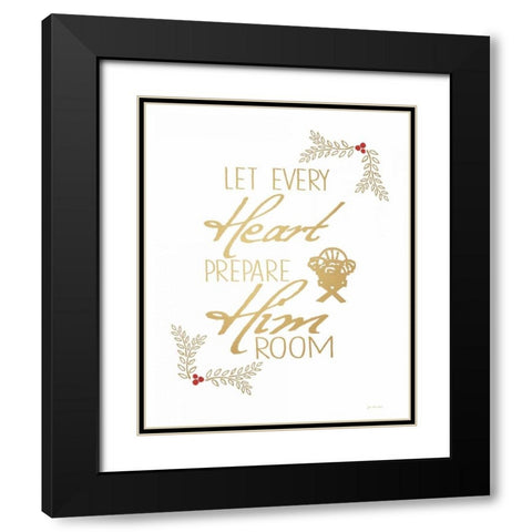 Every Heart Black Modern Wood Framed Art Print with Double Matting by Moulton, Jo
