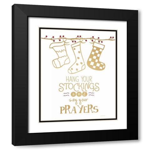 Stockings Black Modern Wood Framed Art Print with Double Matting by Moulton, Jo