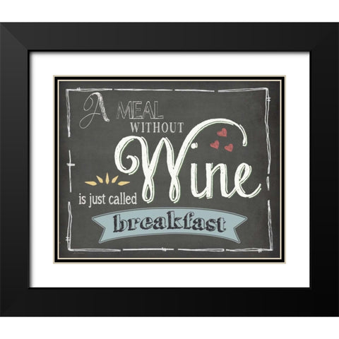 Wine Black Modern Wood Framed Art Print with Double Matting by Moulton, Jo