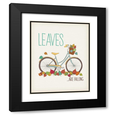 Leaves are Falling Black Modern Wood Framed Art Print with Double Matting by Moulton, Jo