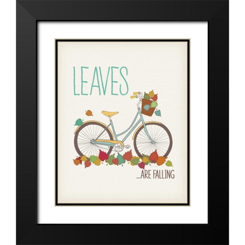 Leaves are Falling Black Modern Wood Framed Art Print with Double Matting by Moulton, Jo