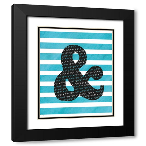 You Me Us Black Modern Wood Framed Art Print with Double Matting by Moulton, Jo