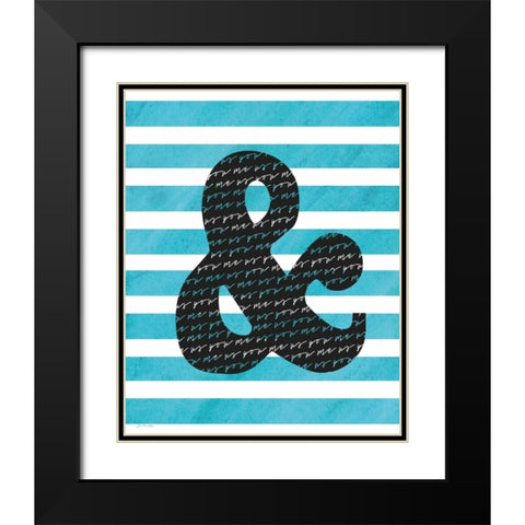 You Me Us Black Modern Wood Framed Art Print with Double Matting by Moulton, Jo