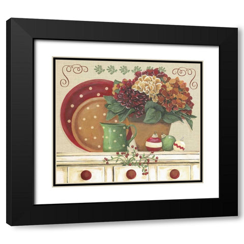 Setting the Season Black Modern Wood Framed Art Print with Double Matting by Moulton, Jo