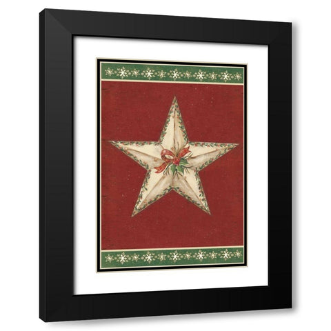 Holiday Star II Black Modern Wood Framed Art Print with Double Matting by Moulton, Jo
