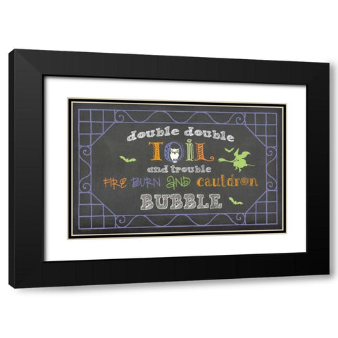 Toil and Trouble Black Modern Wood Framed Art Print with Double Matting by Moulton, Jo