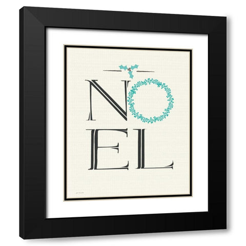 Noel Black Modern Wood Framed Art Print with Double Matting by Moulton, Jo