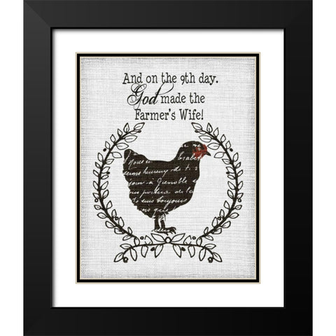 Farmers Wife Black Modern Wood Framed Art Print with Double Matting by Moulton, Jo