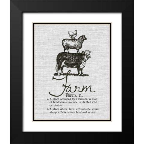 Farmers Wife Black Modern Wood Framed Art Print with Double Matting by Moulton, Jo
