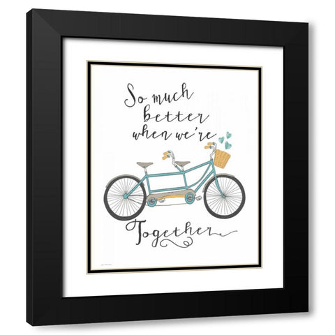 Together Black Modern Wood Framed Art Print with Double Matting by Moulton, Jo