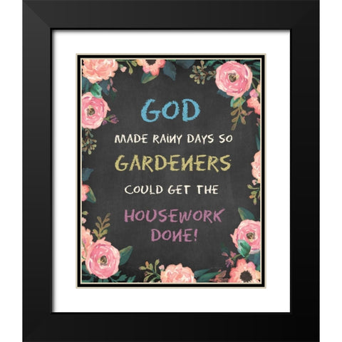 God Made - Floral Black Modern Wood Framed Art Print with Double Matting by Moulton, Jo