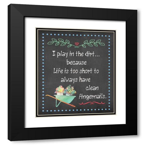 Play in the Dirt III Black Modern Wood Framed Art Print with Double Matting by Moulton, Jo