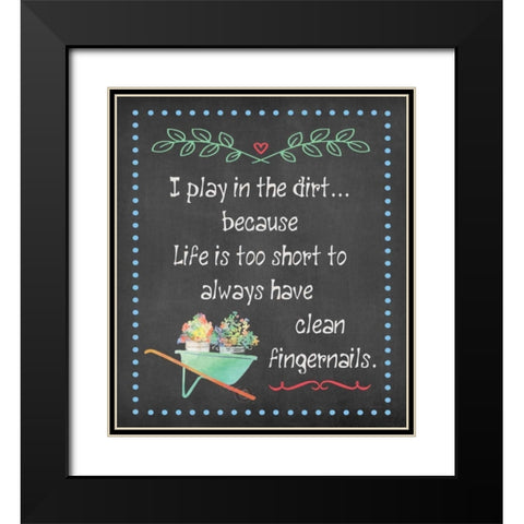Play in the Dirt III Black Modern Wood Framed Art Print with Double Matting by Moulton, Jo
