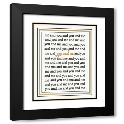 You and Me Black Modern Wood Framed Art Print with Double Matting by Moulton, Jo