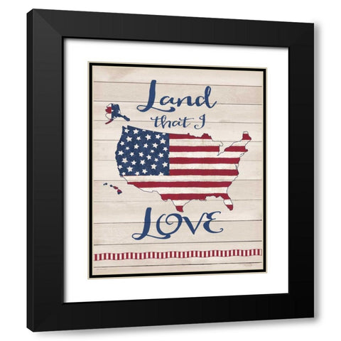 Land I Love Black Modern Wood Framed Art Print with Double Matting by Moulton, Jo