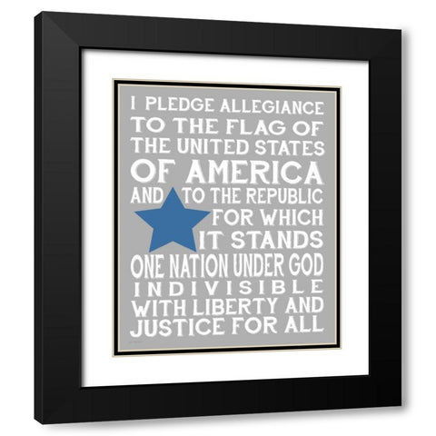 Pledge III Black Modern Wood Framed Art Print with Double Matting by Moulton, Jo