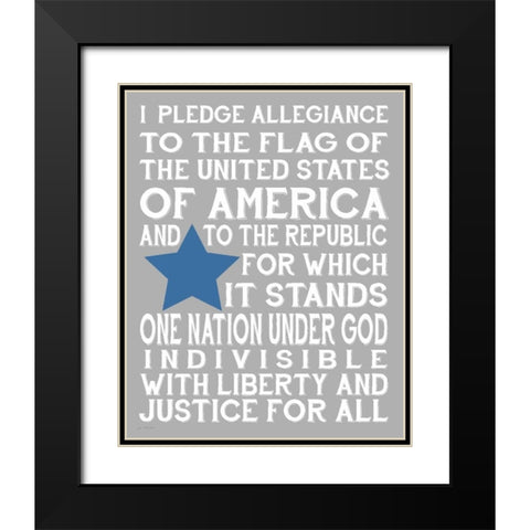 Pledge III Black Modern Wood Framed Art Print with Double Matting by Moulton, Jo