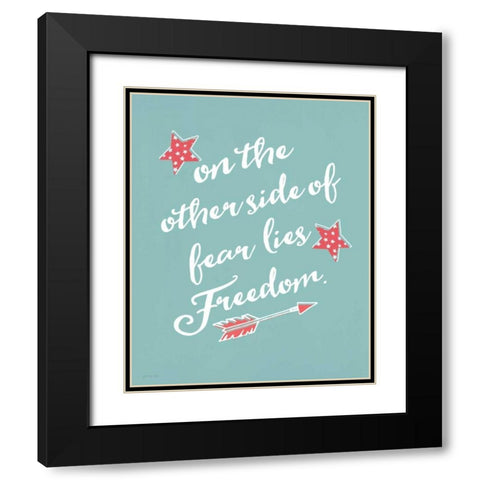 Freedom Black Modern Wood Framed Art Print with Double Matting by Moulton, Jo