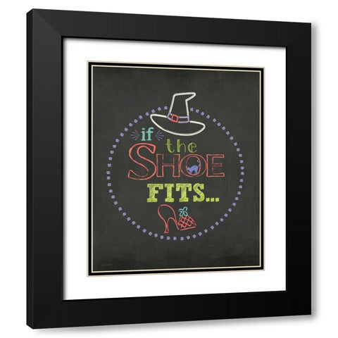 If the Shoe Fits Black Modern Wood Framed Art Print with Double Matting by Moulton, Jo