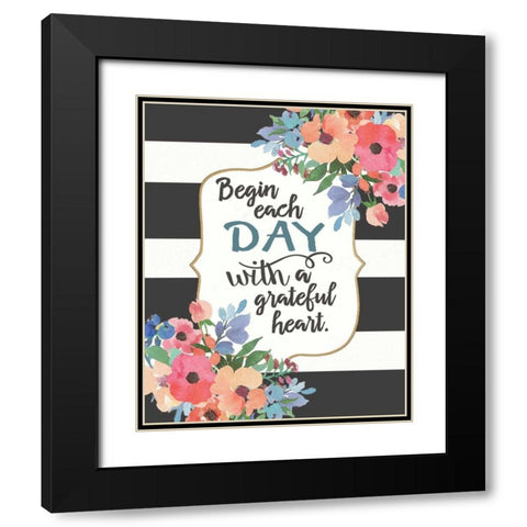 Each Day Black Modern Wood Framed Art Print with Double Matting by Moulton, Jo