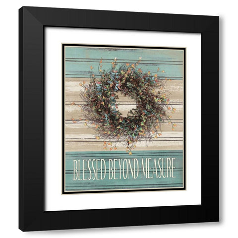 Fall Give thanks Black Modern Wood Framed Art Print with Double Matting by Moulton, Jo