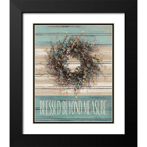 Fall Give thanks Black Modern Wood Framed Art Print with Double Matting by Moulton, Jo