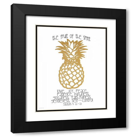 Fruit of the Spirit Black Modern Wood Framed Art Print with Double Matting by Moulton, Jo