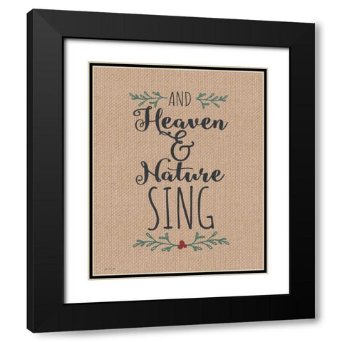 Burlap Heaven and Nature Black Modern Wood Framed Art Print with Double Matting by Moulton, Jo