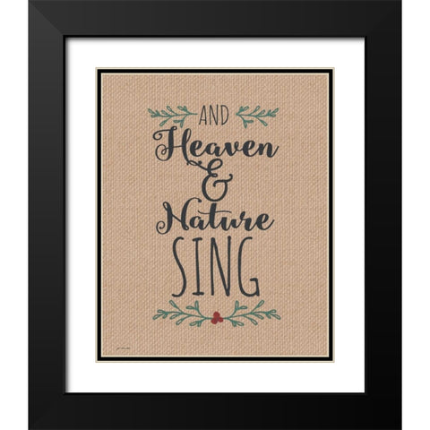 Burlap Heaven and Nature Black Modern Wood Framed Art Print with Double Matting by Moulton, Jo