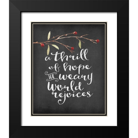 The World Rejoices Black Modern Wood Framed Art Print with Double Matting by Moulton, Jo