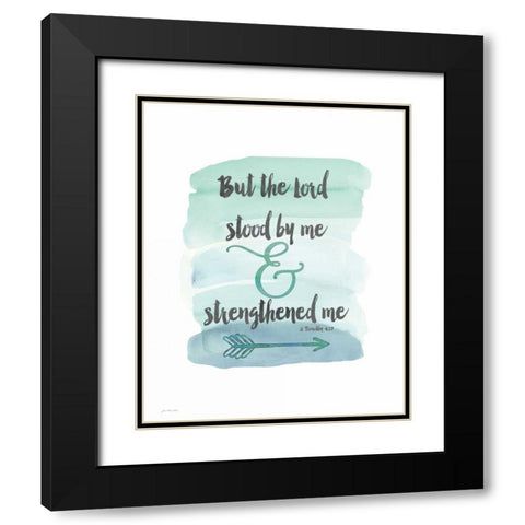 Strengthened Me Black Modern Wood Framed Art Print with Double Matting by Moulton, Jo