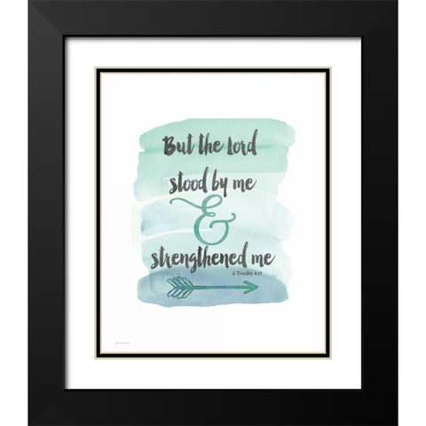 Strengthened Me Black Modern Wood Framed Art Print with Double Matting by Moulton, Jo