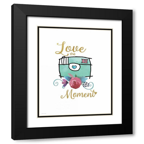 Moment Black Modern Wood Framed Art Print with Double Matting by Moulton, Jo