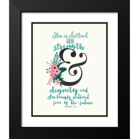 Dignity and Strength Black Modern Wood Framed Art Print with Double Matting by Moulton, Jo