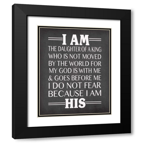 I am His Daughter Black Modern Wood Framed Art Print with Double Matting by Moulton, Jo