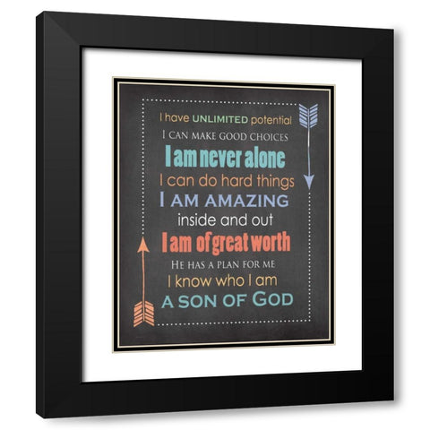 Son of God Black Modern Wood Framed Art Print with Double Matting by Moulton, Jo
